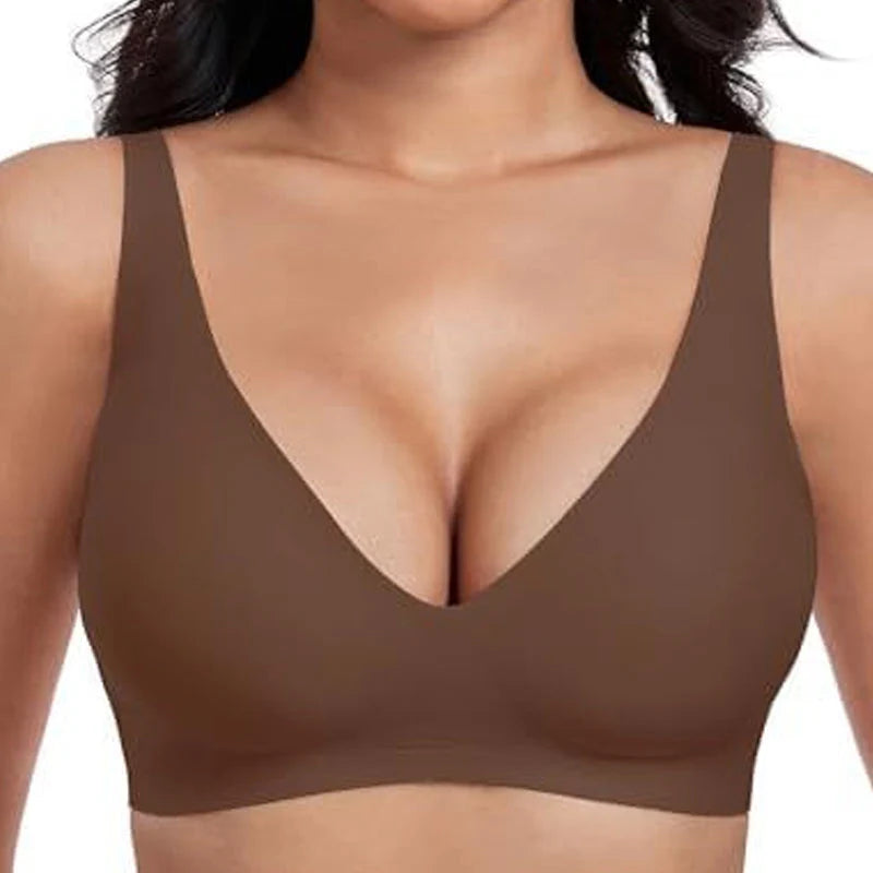 Women's Seamless Wireless V-Neck Bra