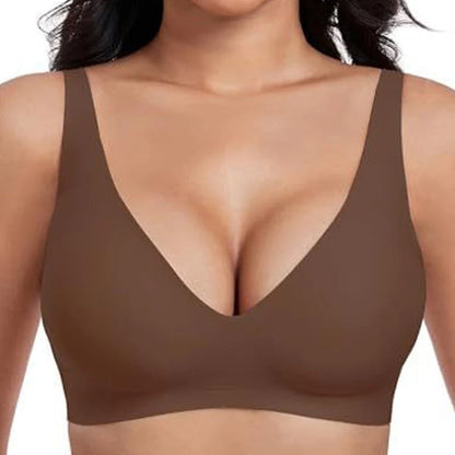 Women's Seamless Wireless V-Neck Bra