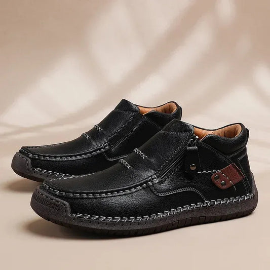 Men's Leather-Look Slip-On Boots