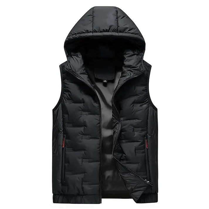 Men's Hooded Zip-Front Vest