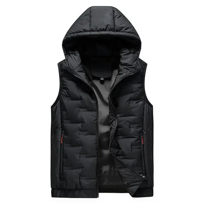 Men's Hooded Zip-Front Vest