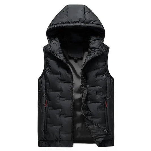 Men's Hooded Zip-Front Vest