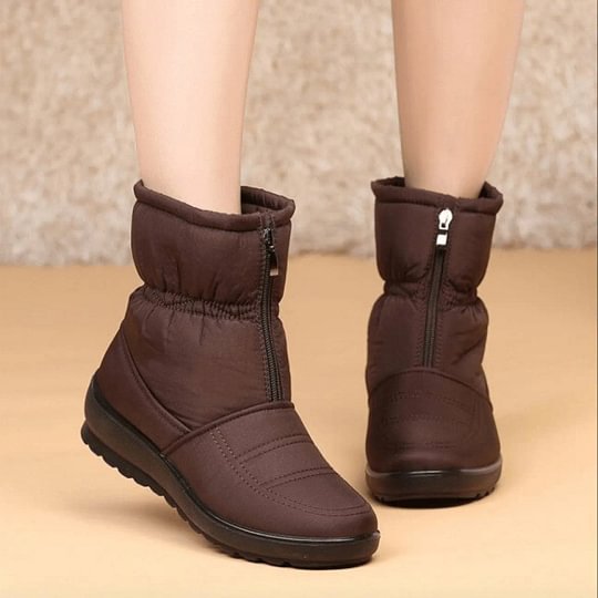 Women's Padded Ankle Boots with Side Zipper