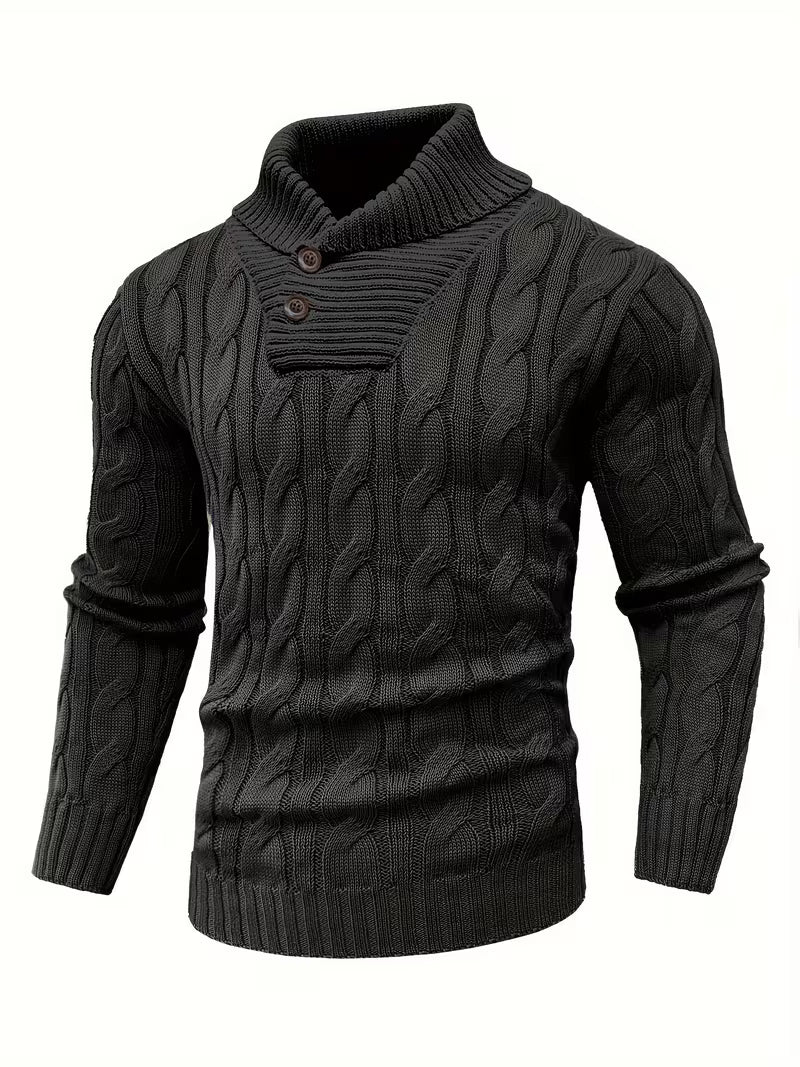 Men’s Ribbed Knit Business Sweater