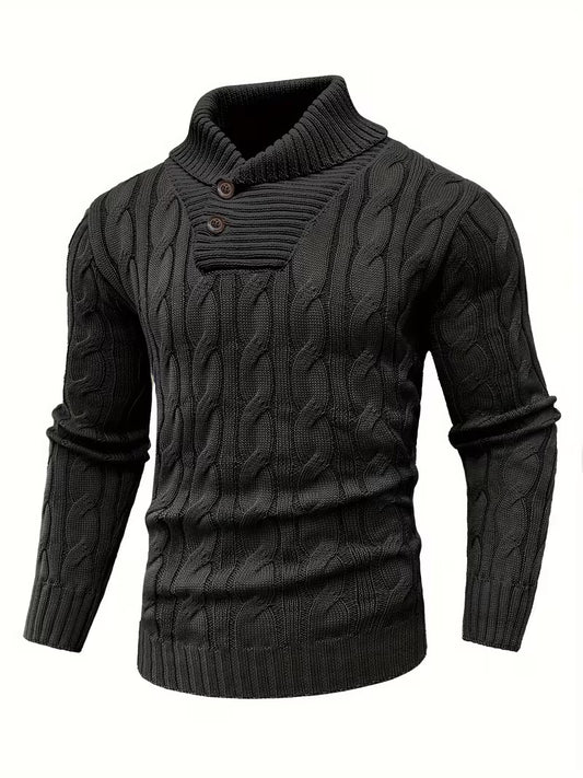 Men’s Ribbed Knit Business Sweater