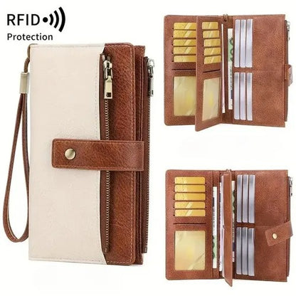 Women's Long Zip-Around Wallet With Wrist Strap