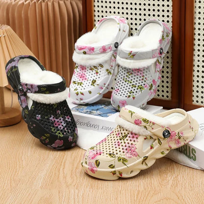 Women’s Floral Cozy Lined Clogs