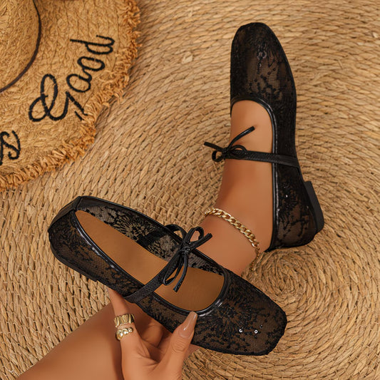 Women's Lace Mary Jane Flats