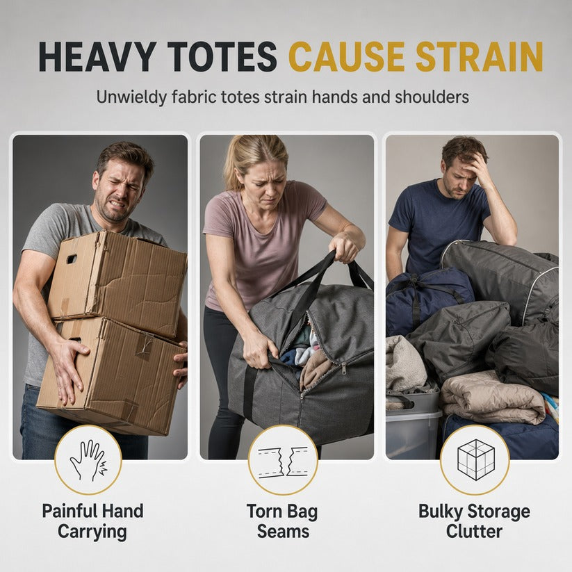 Rolling Storage Tote with Carry Handles
