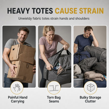 Rolling Storage Tote with Carry Handles