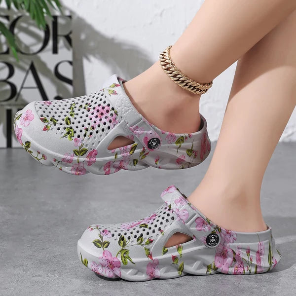 Women’s Floral Ventilated Garden Clogs