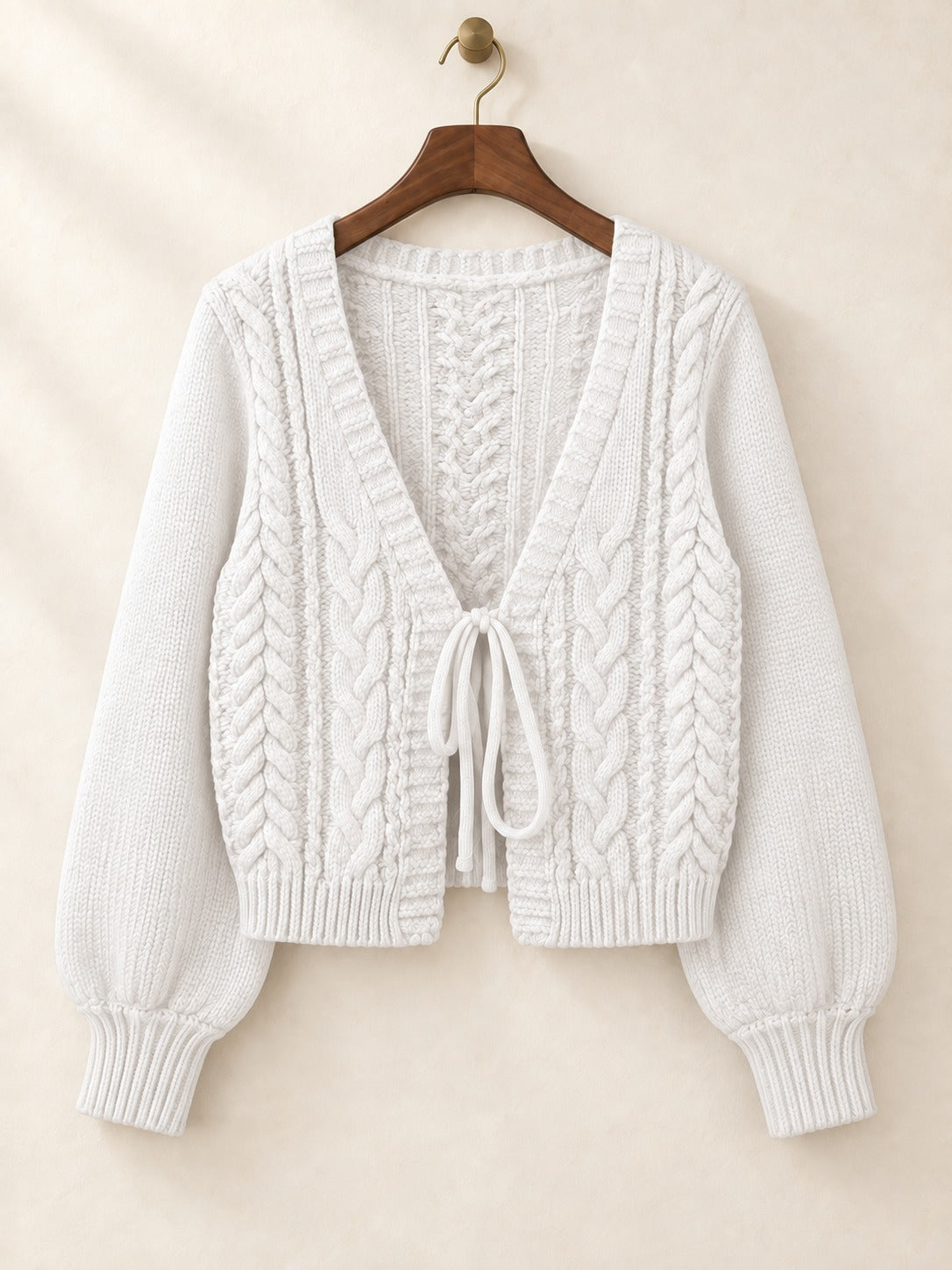 Women's Tie-Front Knit Cardigan