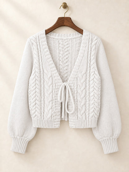 Women's Tie-Front Knit Cardigan