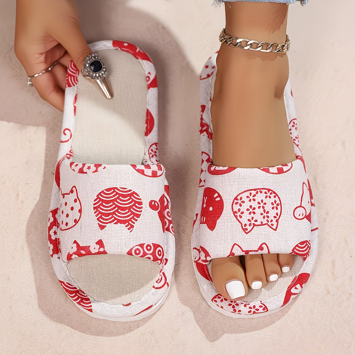 Women's Printed Slide Sandals