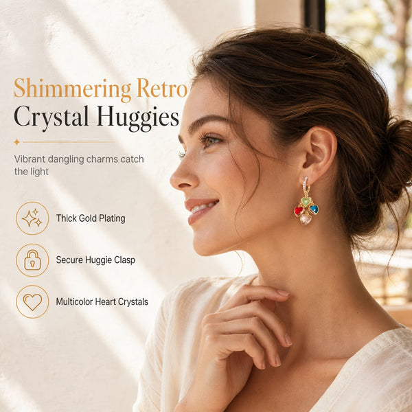 Women’s Heart Charm Drop Earrings