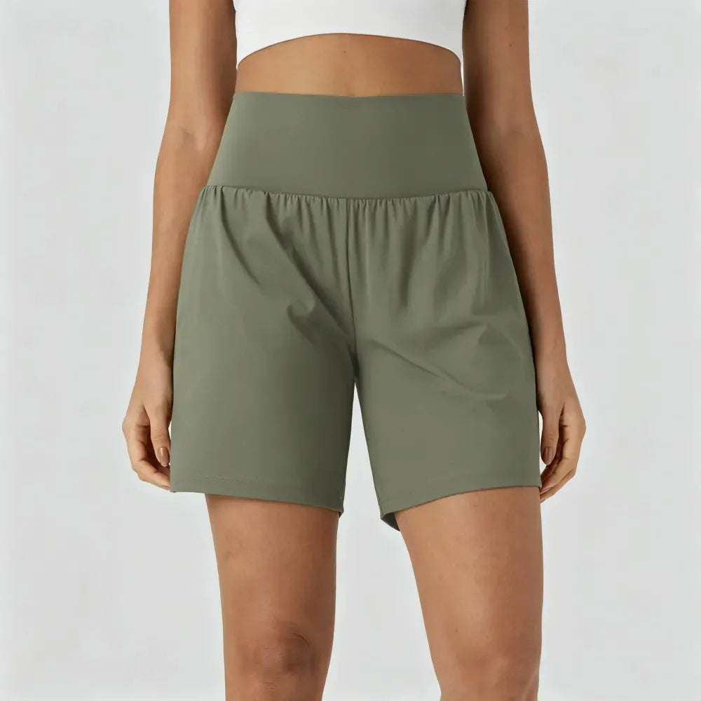 Women's Super High-Waisted Cool Touch Yoga Shorts
