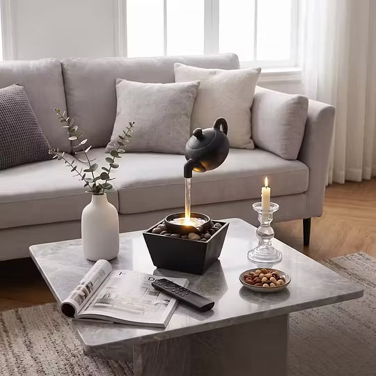 Floating Teapot Tabletop Water Fountain