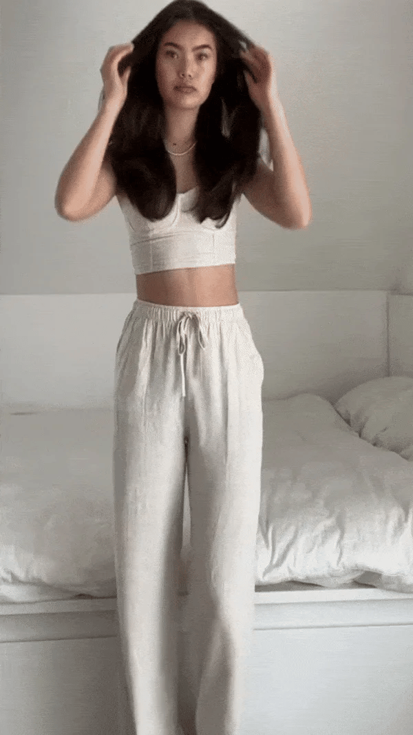 Women’s Lightweight Wide Leg Drawstring Pants