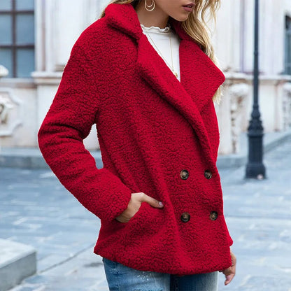 Women's Button-Front Lapel Coat