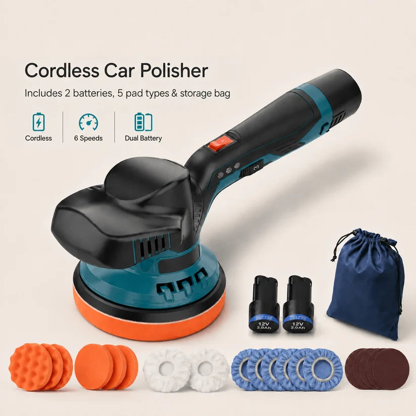 Cordless Car Polisher & Buffer Kit