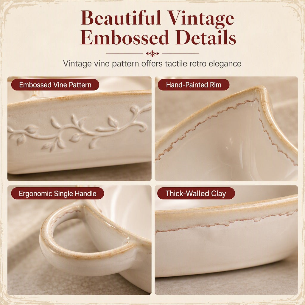 Divided Serving Dish with Side Handle