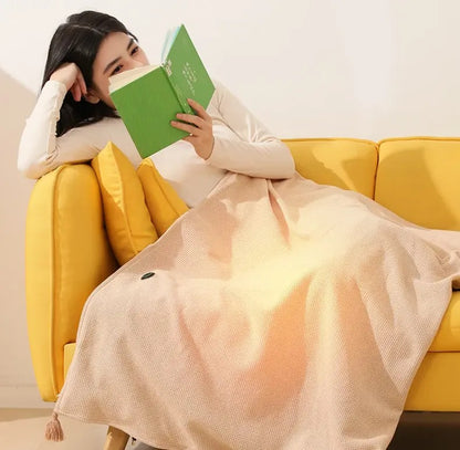 Electric Heated Wrap Shawl With Zipper