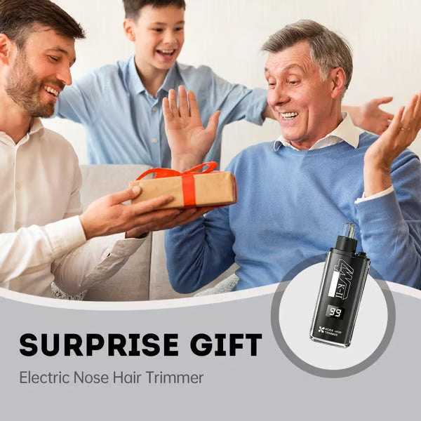 Nose and Ear Hair Trimmer with LED Display
