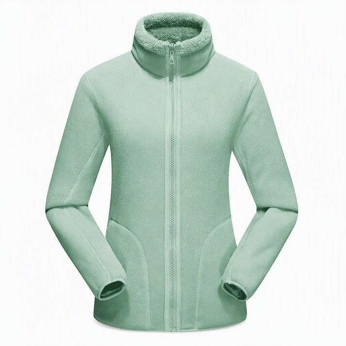 Unisex Reversible Zip-Up Jacket with Stand Collar