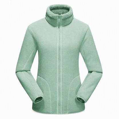 Unisex Reversible Zip-Up Jacket with Stand Collar