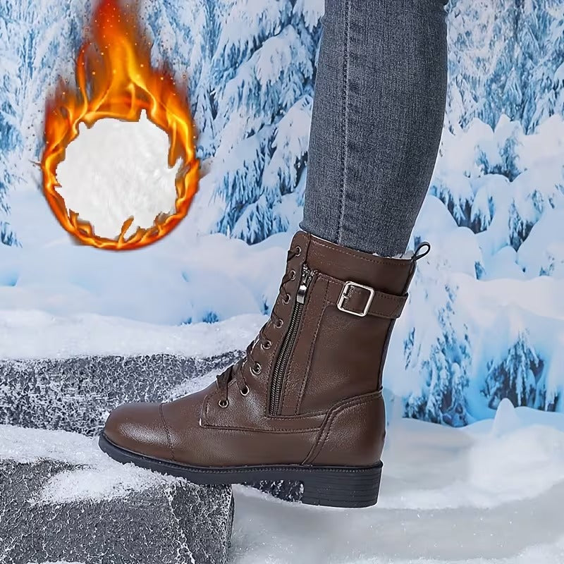 Women's Mid-Calf Lace-Up Boots