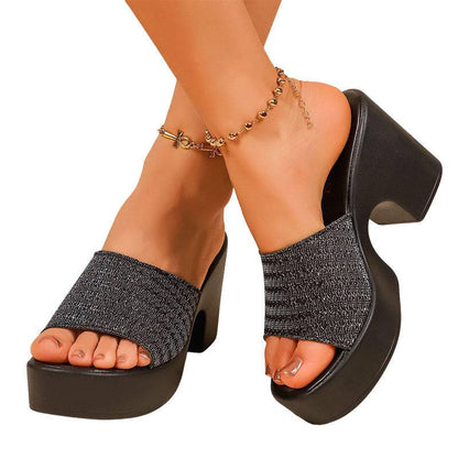 Women’s Woven Platform Slide Sandals