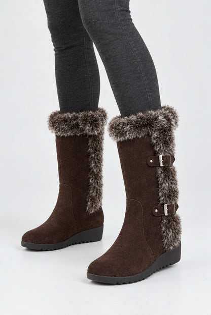 Women's Buckle Detail Winter Boots