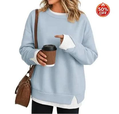 Women’s Layered Look Relaxed Sweatshirt