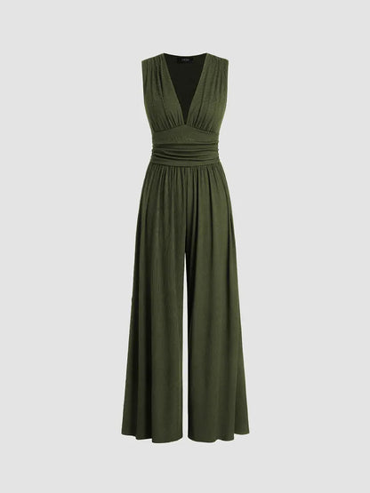 Women’s Sleeveless Wide-Leg Jumpsuit