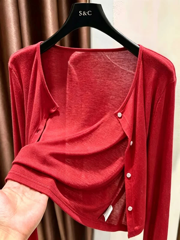 Women's Button-Front Cardigan