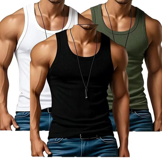 Men's 3-Pack Ribbed Tank Tops