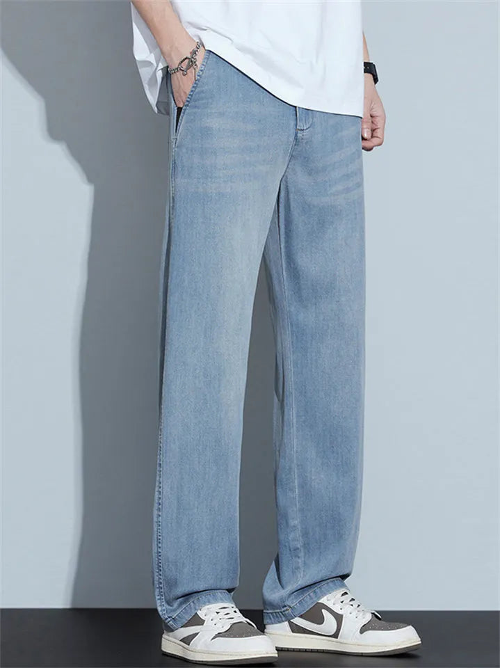 Men's Loose Straight Denim Jeans