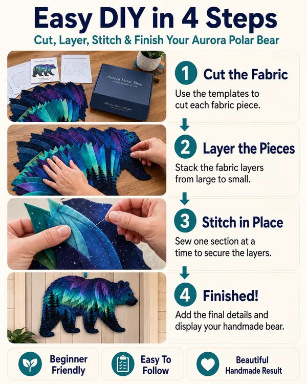 Northern Lights Wildlife DIY Patchwork Kit