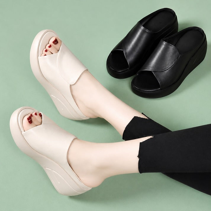 Women's Open-Toe Slip-On Sandals
