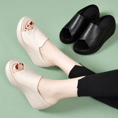 Women's Open-Toe Slip-On Sandals