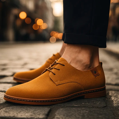 Men's Lace-Up Panel Detail Dress Shoes