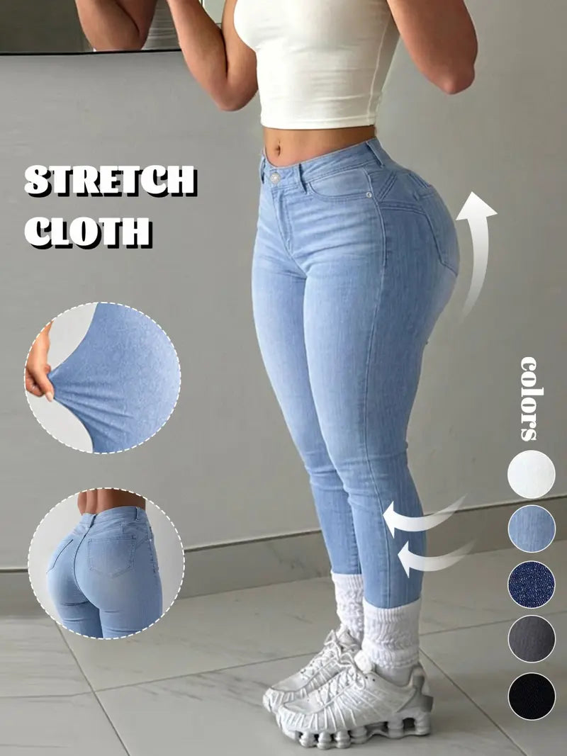 Women's High-Waisted Stretch Skinny Jeans