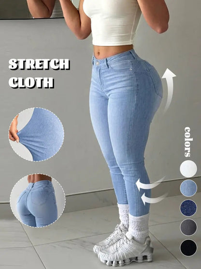 Women's High-Waisted Stretch Skinny Jeans