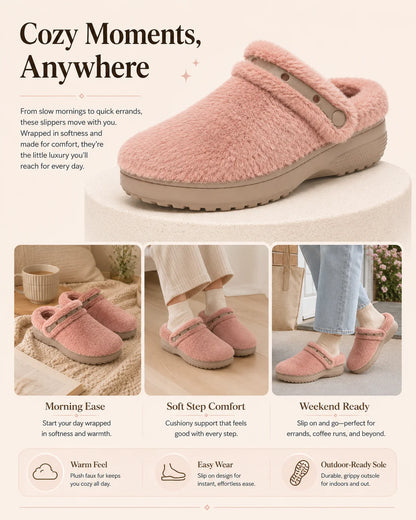 Women's Fuzzy Clog Slippers