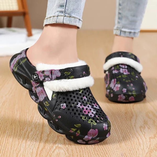 Women’s Floral Cozy Lined Clogs