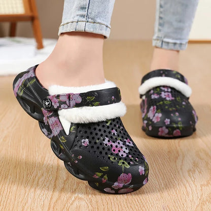 Women’s Floral Cozy Lined Clogs