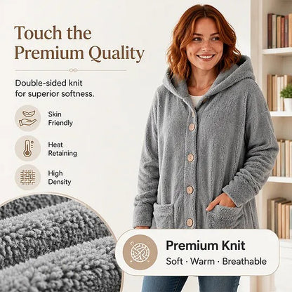 Women's Hooded Button-Front Coat