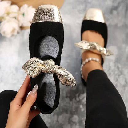 Women's Bow Accent Mary Jane Flats