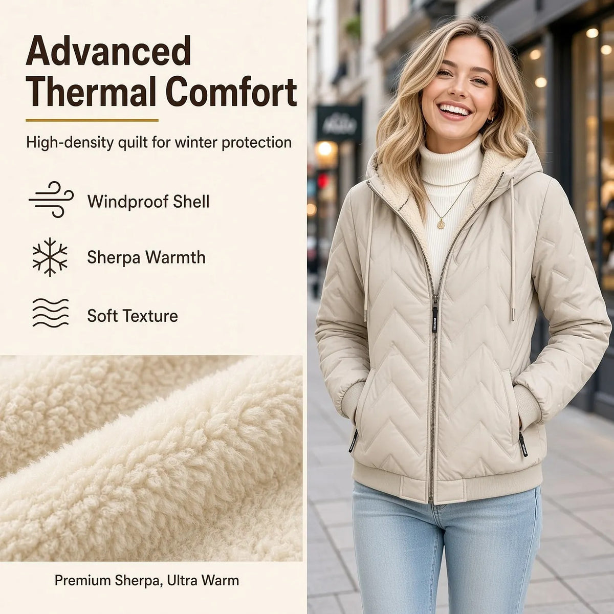 Women's Hooded Quilted Jacket