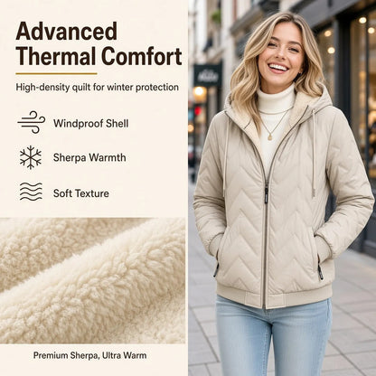 Women's Hooded Quilted Jacket